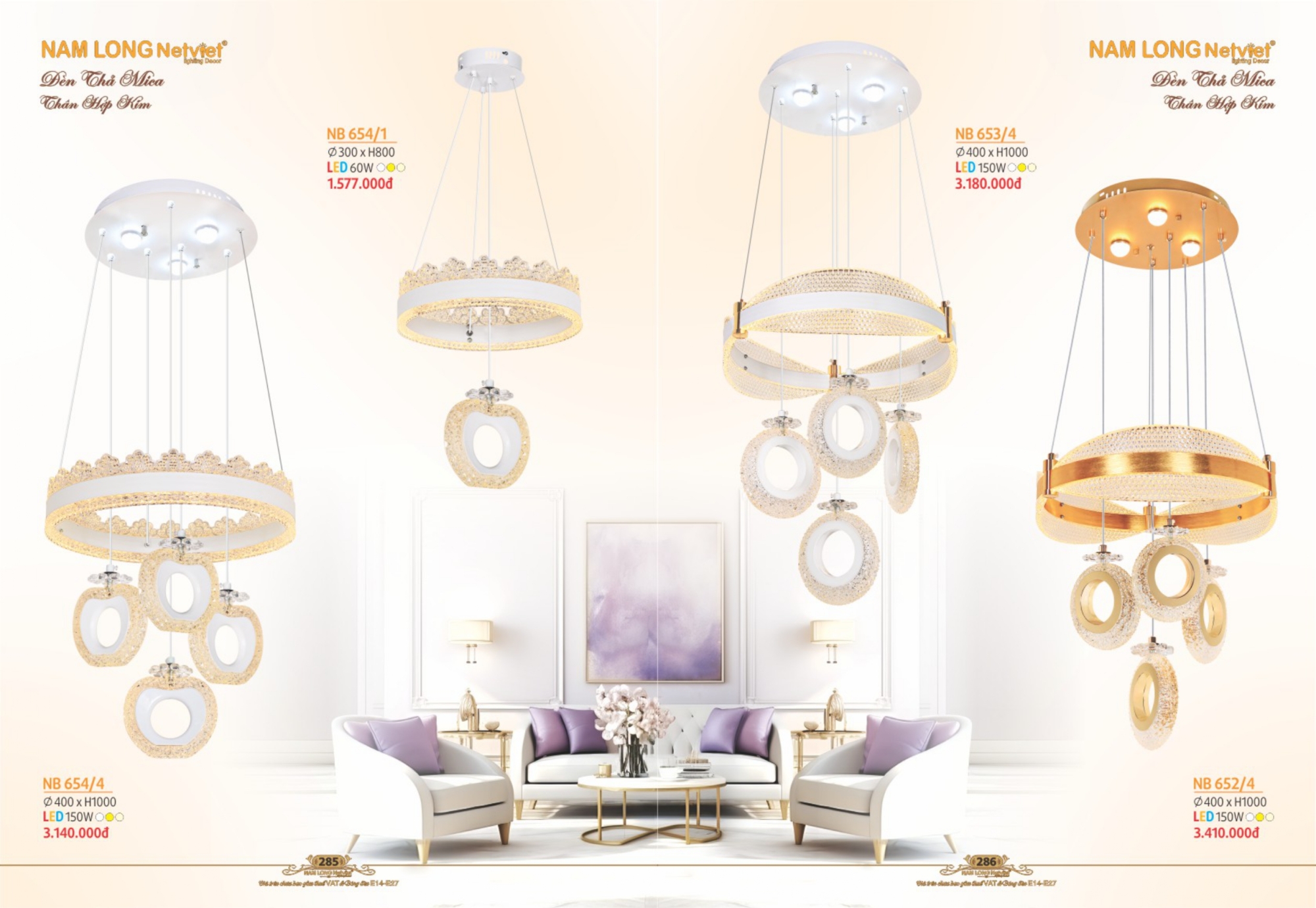 Bảng giá đèn trang trí Nam Long